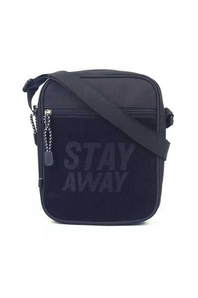 Corduroy Sling Bag With Embroidery