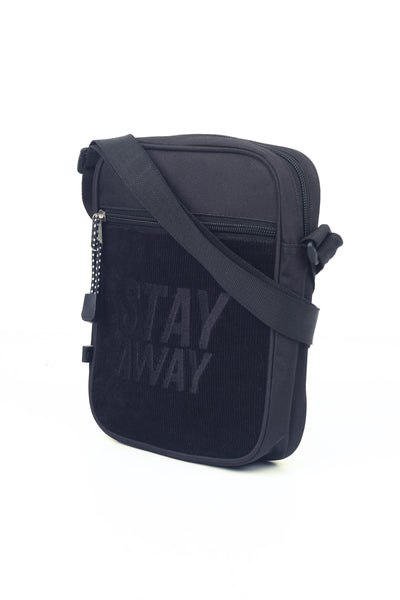 Corduroy Sling Bag With Embroidery