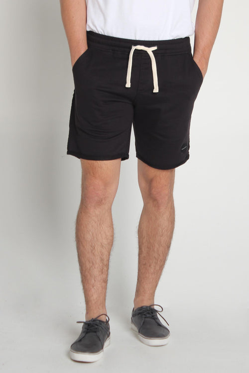 Regular Fit Knit Shorts With Raw Edge Effect