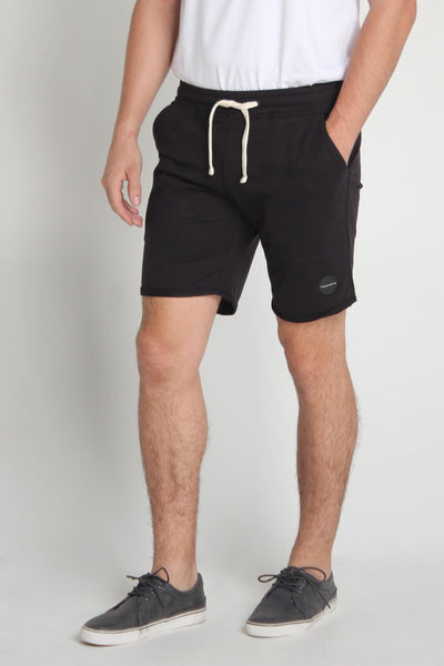 Regular Fit Knit Shorts With Raw Edge Effect