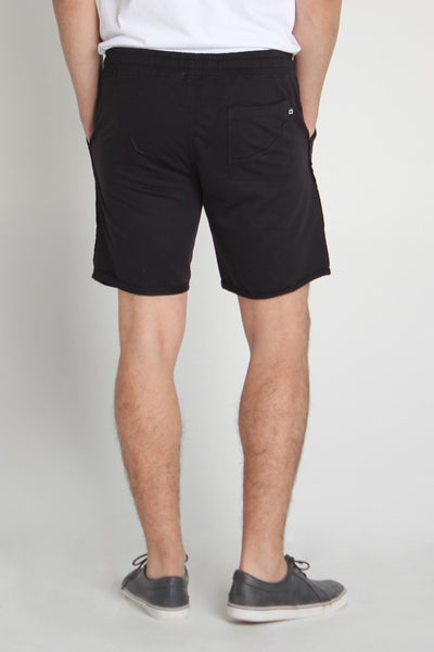 Regular Fit Knit Shorts With Raw Edge Effect