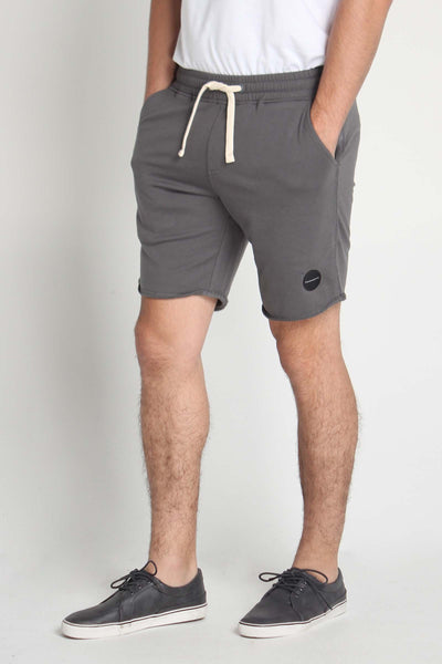 Regular Fit Knit Shorts With Raw Edge Effect