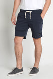 Regular Fit Knit Shorts With Raw Edge Effect