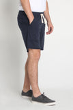 Regular Fit Knit Shorts With Raw Edge Effect