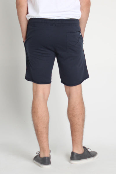 Regular Fit Knit Shorts With Raw Edge Effect