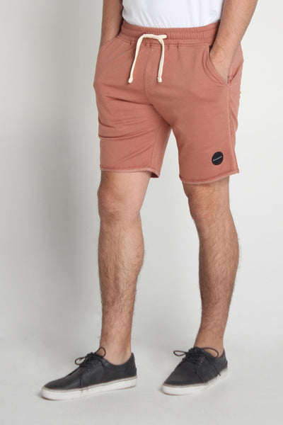 Regular Fit Knit Shorts With Raw Edge Effect