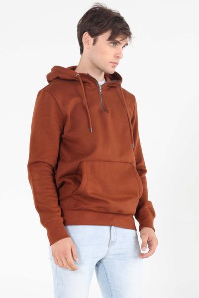 French Terry Hoodie With Zipper Detail