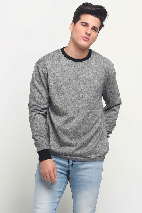 Relaxed Fit Pullover With Cut & Sew Panel