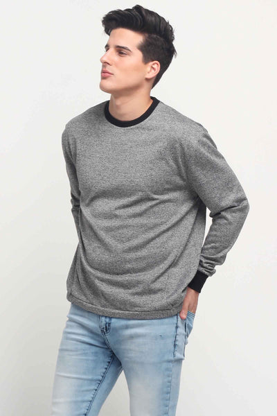 Relaxed Fit Pullover With Cut & Sew Panel
