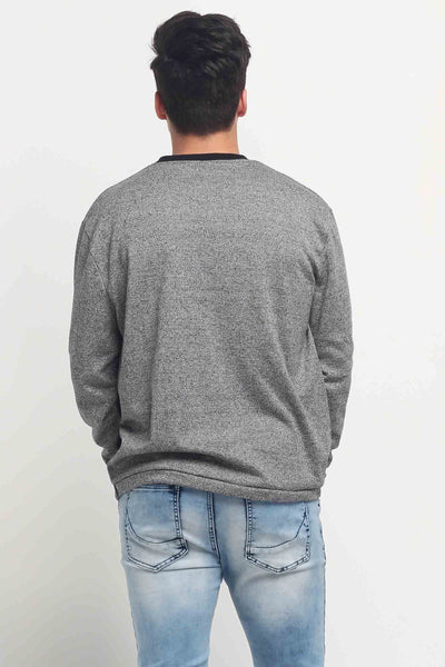Relaxed Fit Pullover With Cut & Sew Panel