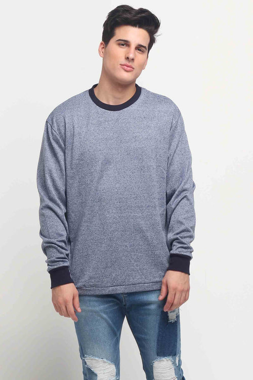 Relaxed Fit Pullover With Cut & Sew Panel
