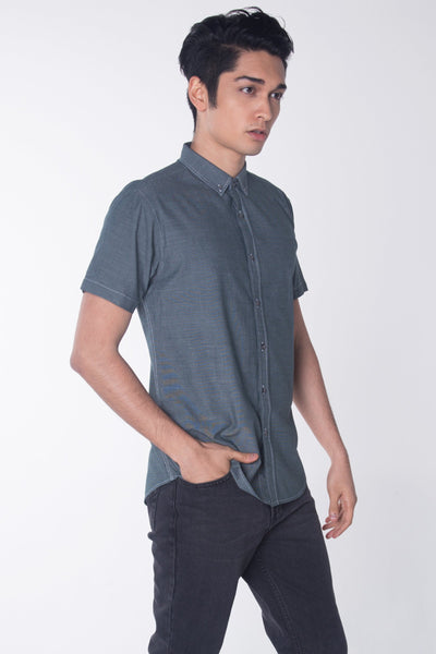 Poplin Shirt With Button-Down Collar