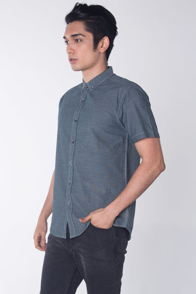 Poplin Shirt With Button-Down Collar
