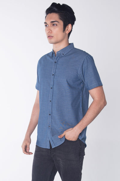 Poplin Shirt With Button-Down Collar