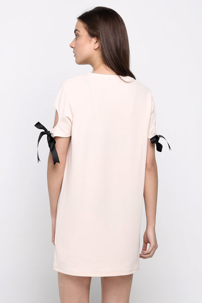 T-Shirt Dress With Lace Trim