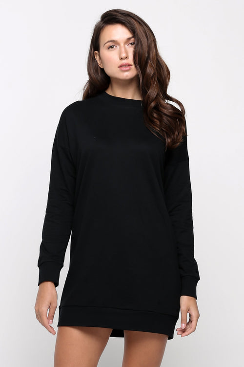Sweater Dress With Back Keyhole Detail
