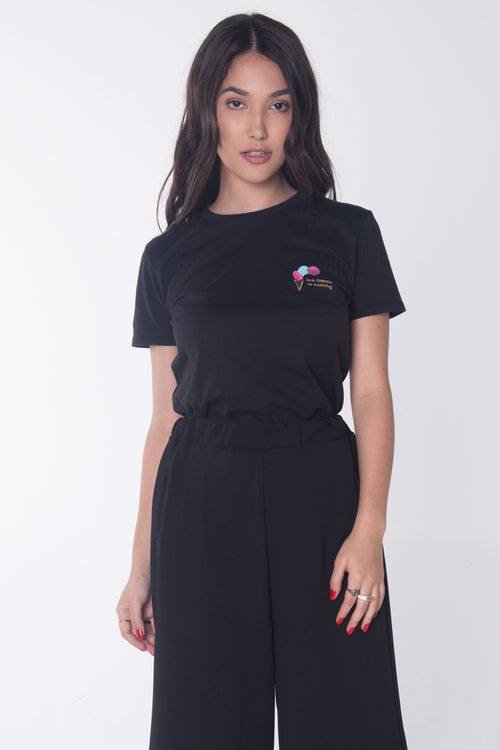 Relaxed Fit Tee With Pocket Detail