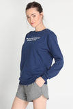 Boyfriend Fit Pullover With Graphic Print