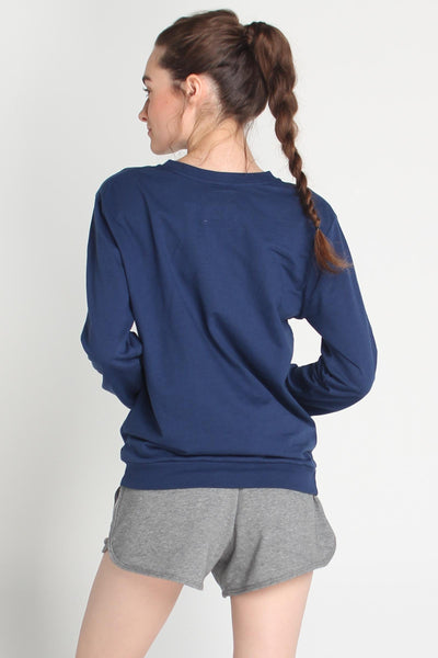 Boyfriend Fit Pullover With Graphic Print