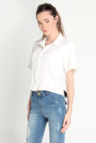 Crepe Shirt With Button-Down Collar