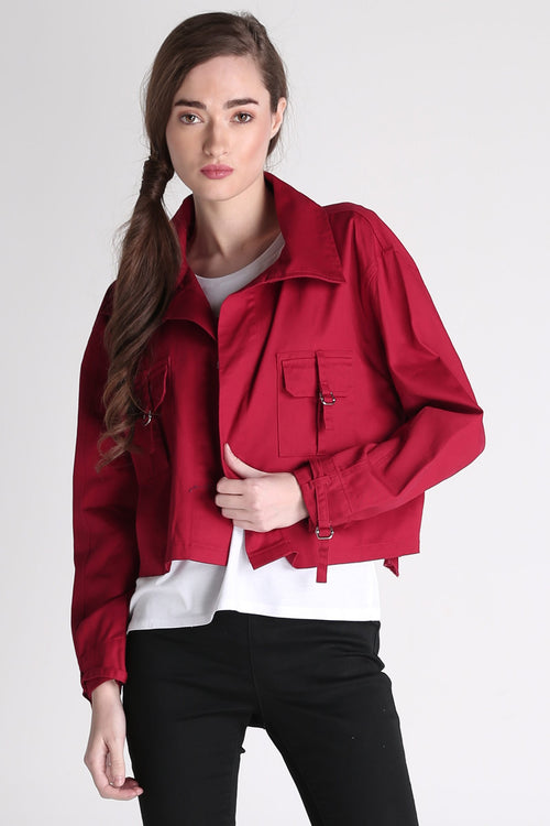 Twill Biker Jacket