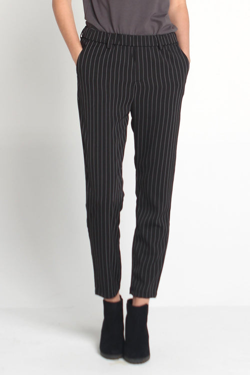 Striped Trousers With Elastic Waistband