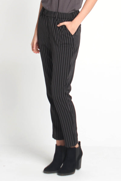 Striped Trousers With Elastic Waistband