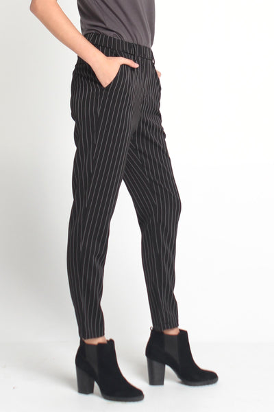 Striped Trousers With Elastic Waistband