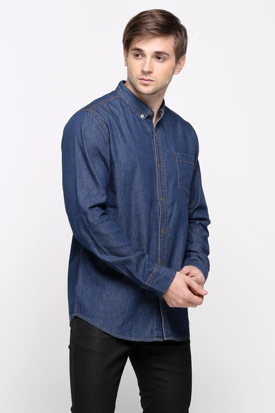 Chambray Shirt With Pocket