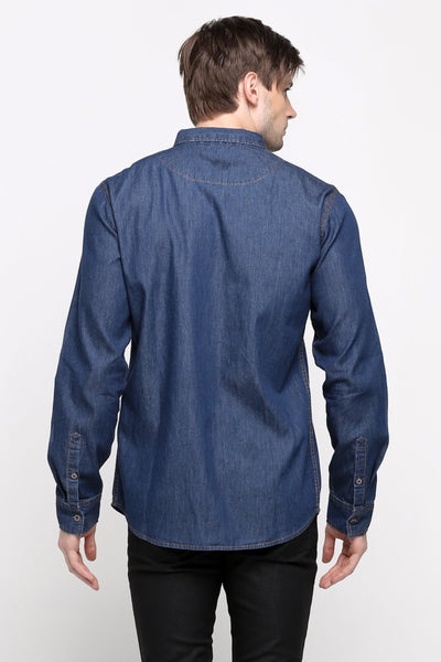 Chambray Shirt With Pocket