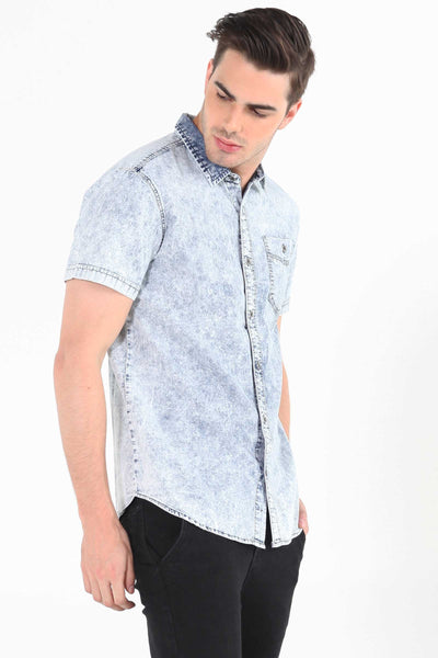 Chambray Shirt With Pocket