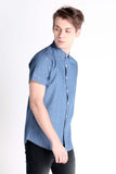 Chambray Shirt With All-Over Print