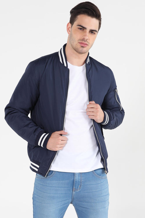 Varsity Jacket With Tipping
