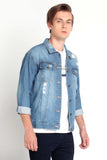 Denim Trucker Jacket With Pocket Detail