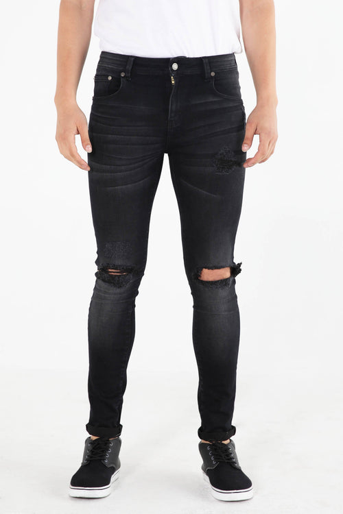 Skinny Fit Ripped Jeans