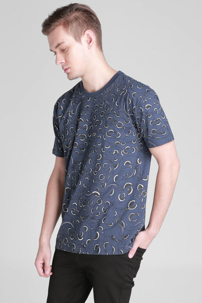 Relaxed Fit Tee With All-Over Print