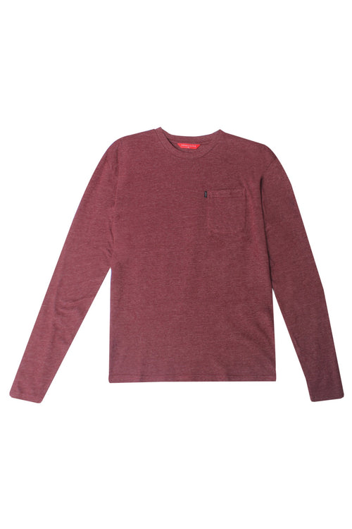 Semi Fit Long Sleeves Tee With Pocket Detail