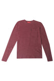 Semi Fit Long Sleeves Tee With Pocket Detail