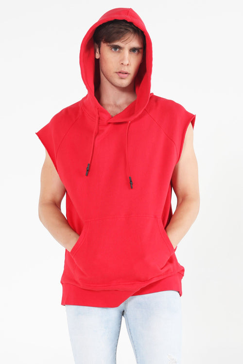 Relaxed Fit Hoodie With Raw Edge Effect