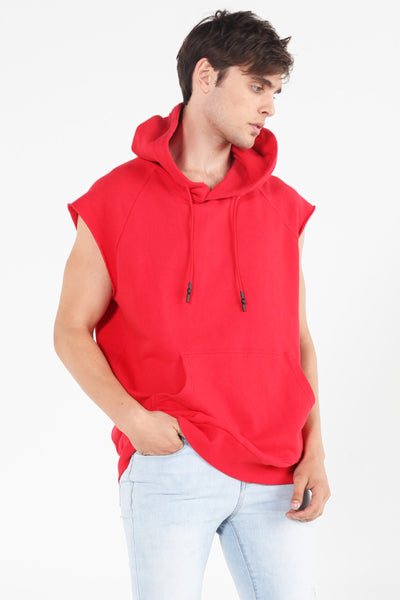 Relaxed Fit Hoodie With Raw Edge Effect