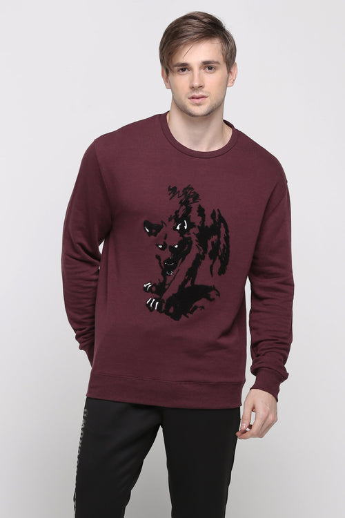 Relaxed Fit Pullover With Embroidery