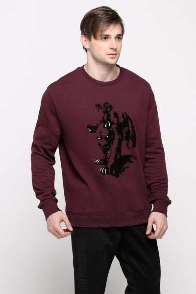 Relaxed Fit Pullover With Embroidery