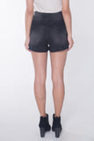 High Waist Denim Shorts With Ripped Detail