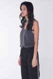 Relaxed Fit Tank Top With Raw Edge Effect