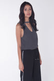 Relaxed Fit Tank Top With Raw Edge Effect