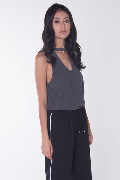 Relaxed Fit Tank Top With Raw Edge Effect