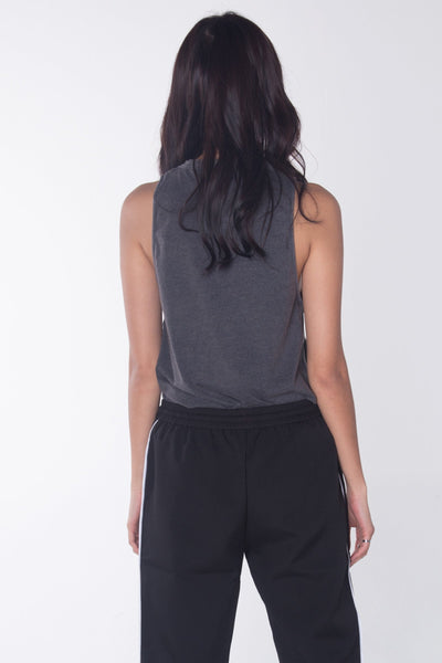 Relaxed Fit Tank Top With Raw Edge Effect