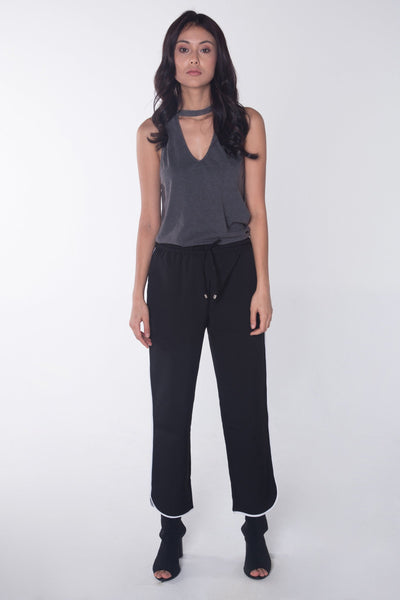 Relaxed Fit Tank Top With Raw Edge Effect
