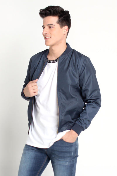 Bomber Jacket With Cut & Sew Panel