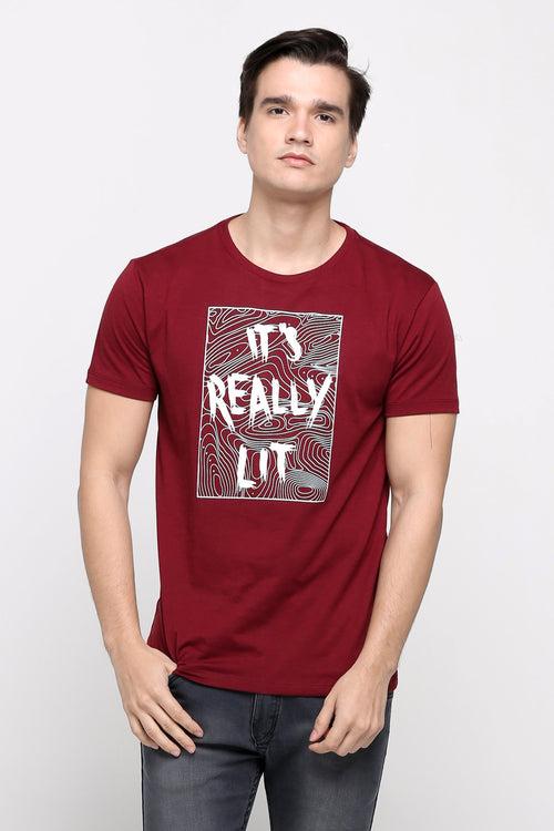 Semi Fit Tee With Graphic Print